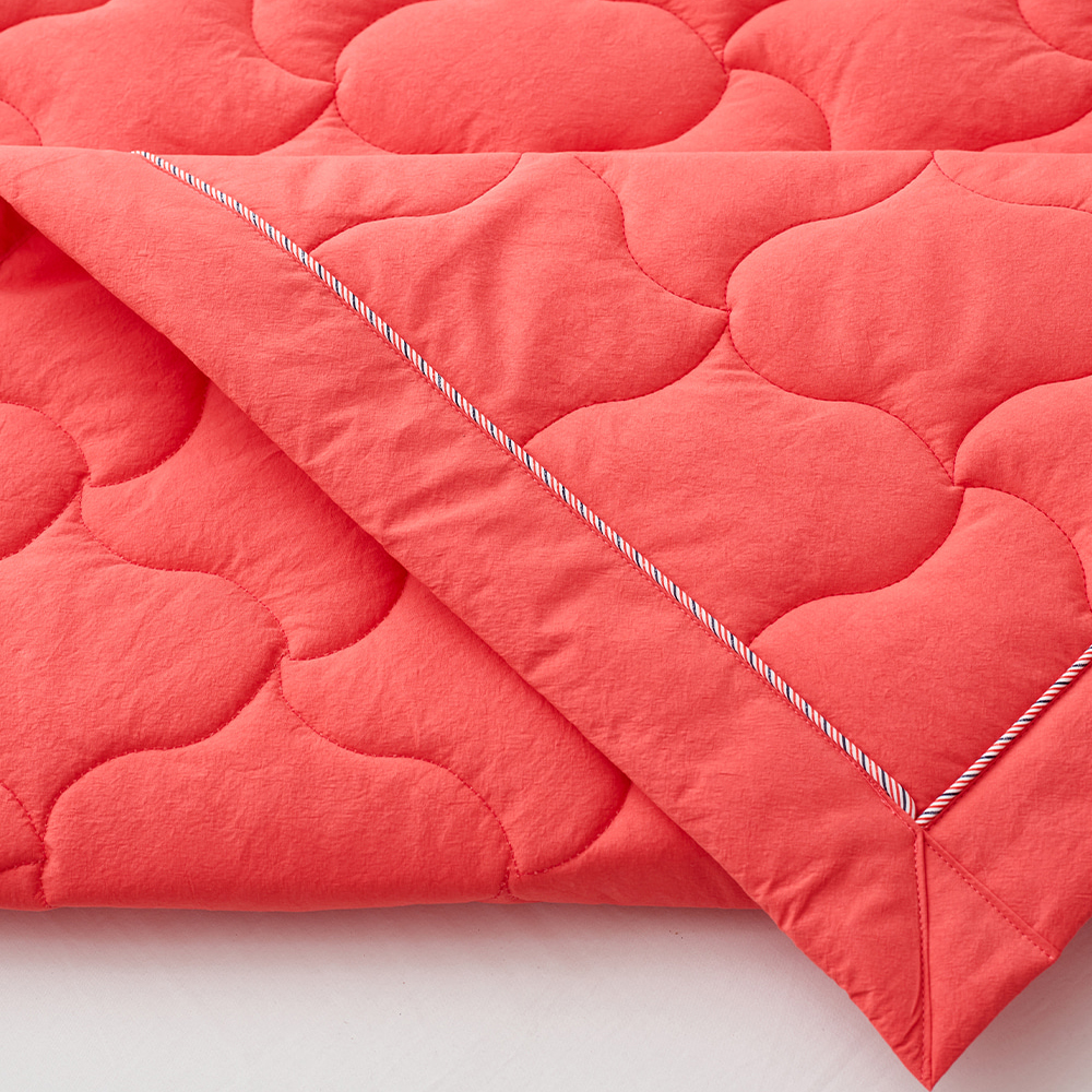 레노마홈 고밀도 워싱 면 100% 컬러팝 워싱 양면패드 레드 옐로우