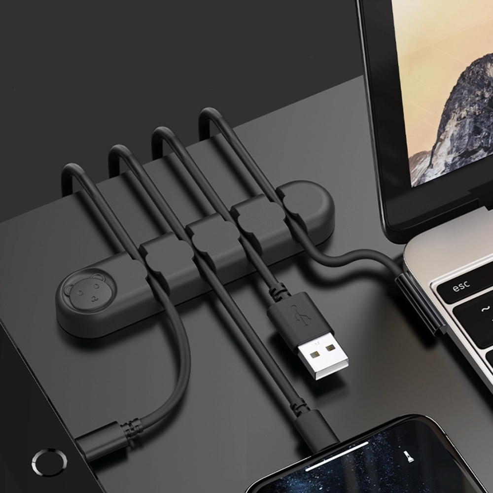 충전 케이블 정리 홀더 책상 컴퓨터 USB 고정 선정리 클립 걸이 - 상세 이미지 2