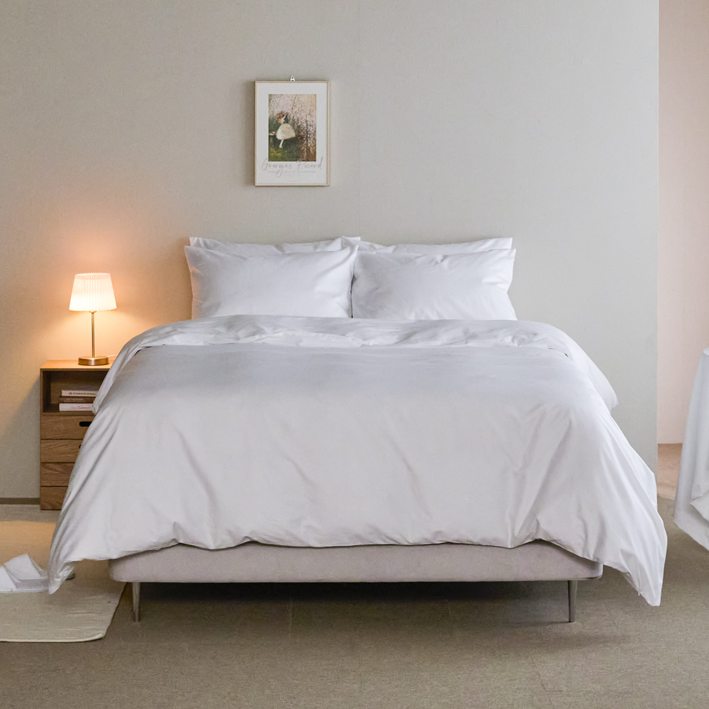 60수 순면100% 솔리드 호텔 이불커버 Q