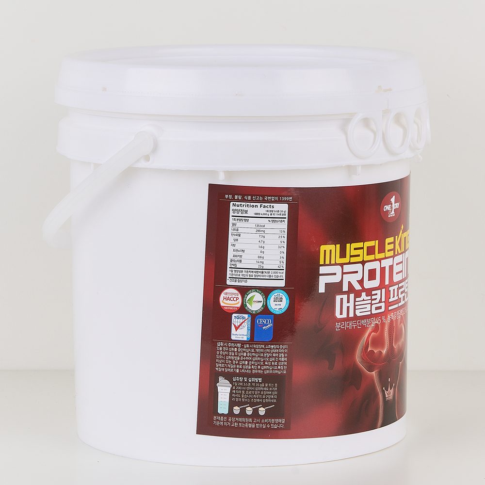 머슬킹80프로틴 식사대용 동물성 식물성 복합 단백질 쉐이크 음료 파우더 가루 4kg 이미지 4