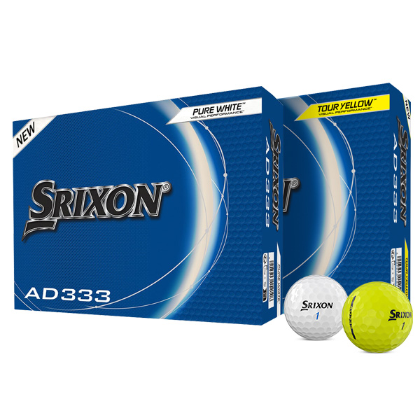 스릭슨 NEW AD333 2피스 골프공 비거리 저압축 비주얼 퍼포먼스 골프볼 12구
