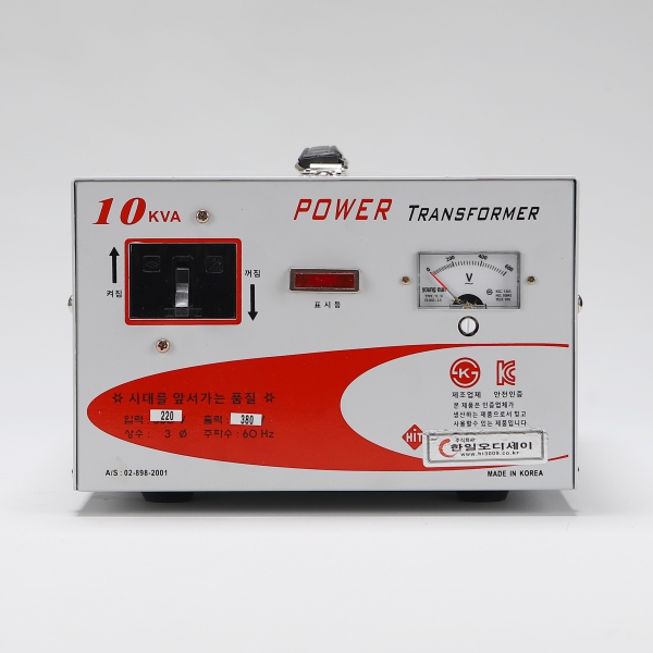 슬림형 공업용 건식 변압기 10KVA 승압 트랜스 220V-380V 한일오디세이 - 상세 이미지 3