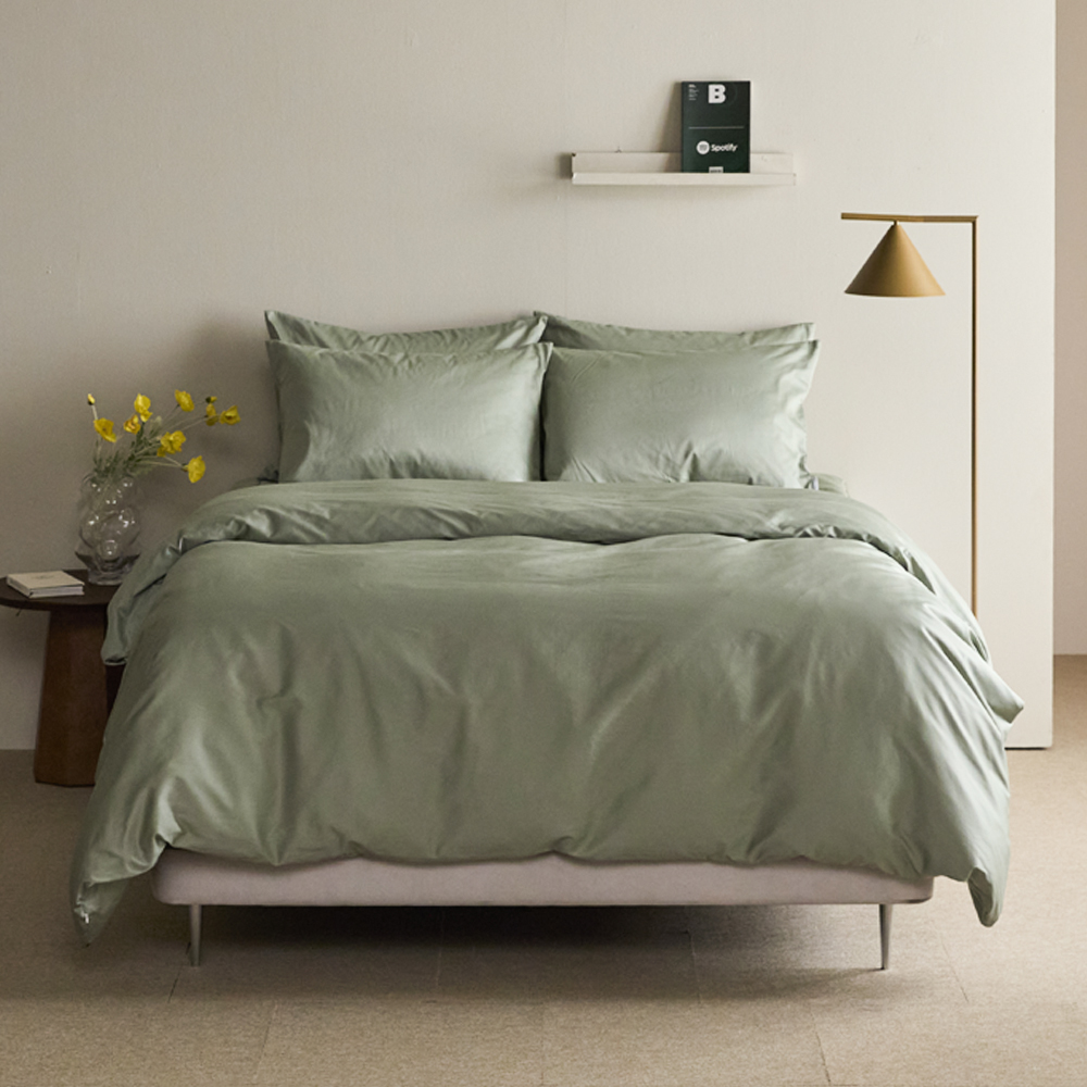 60수 순면100% 솔리드 호텔 이불커버 Q