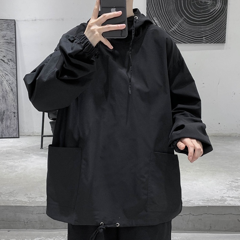 남성 얇은 후드 티셔츠 야상느낌 2XL 2컬러 - 상세 이미지 3