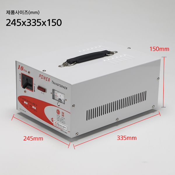 슬림형 공업용 건식 변압기 10KVA 승압 트랜스 220V-380V 한일오디세이 이미지 7