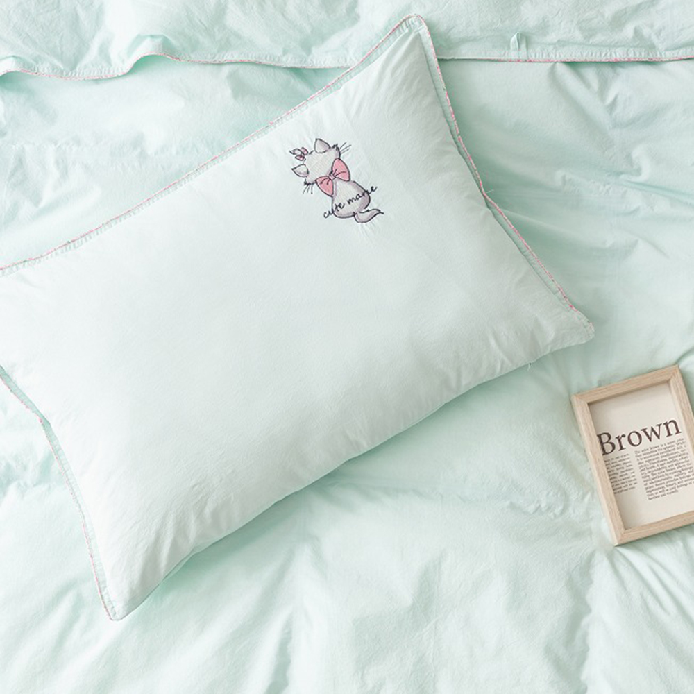 레노마 홈 디즈니 마리 비건 홑겹 베개커버 라이트그린,핑크,옐로우