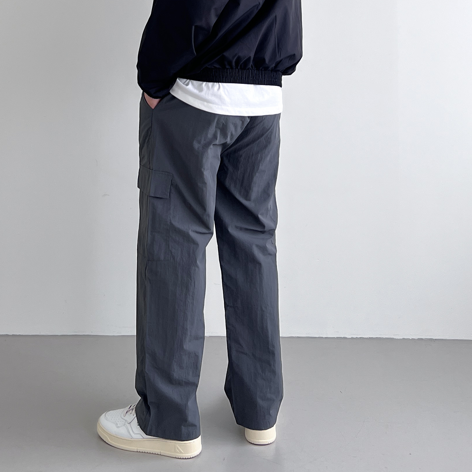 나일론카고팬츠 남자바스락바지 통큰바지 - 상세 이미지 5