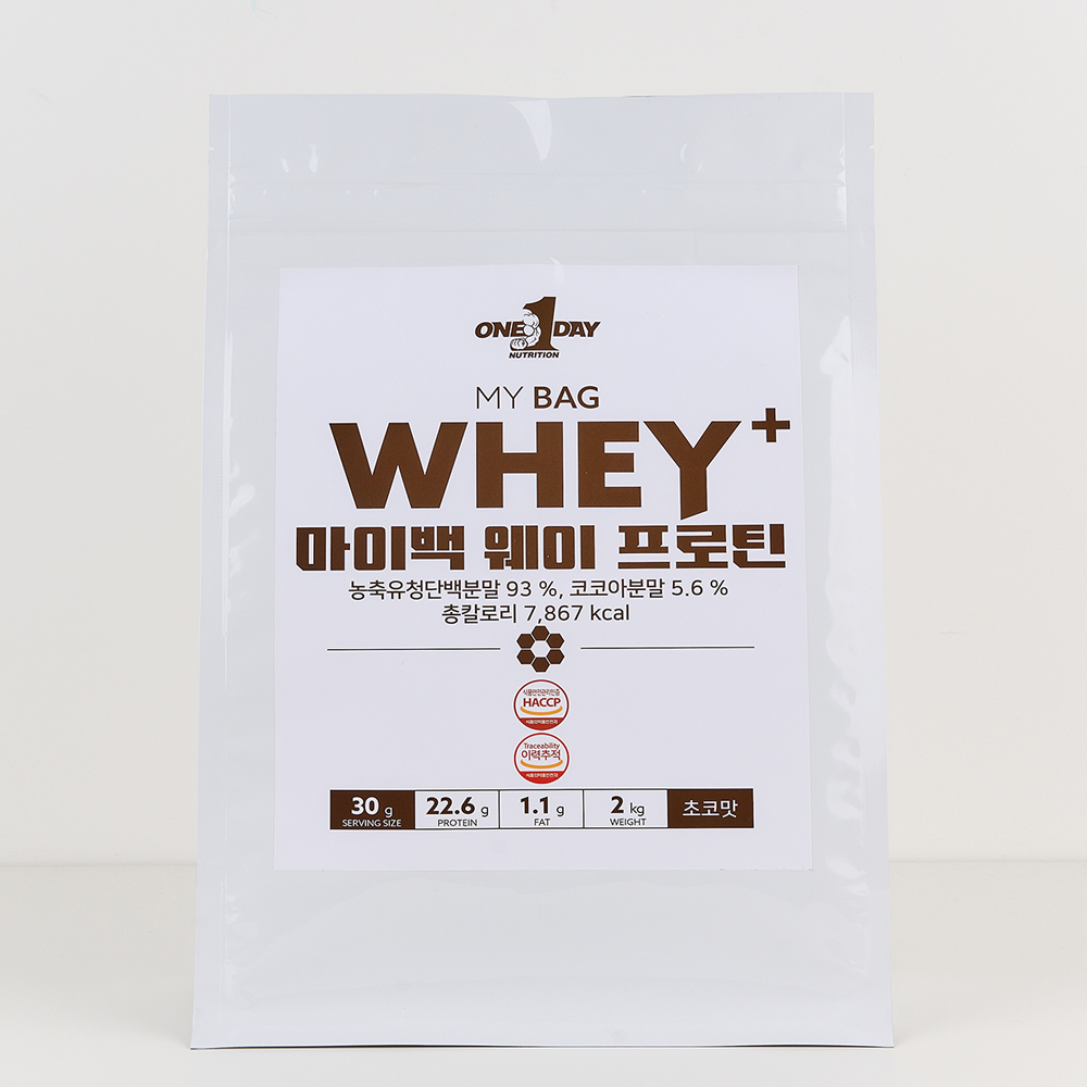 MY BAG WHEY 프로틴 포대유청 웨이프로틴 저분자 단백질 음료 근육 초코맛 2kg - 상세 이미지 2