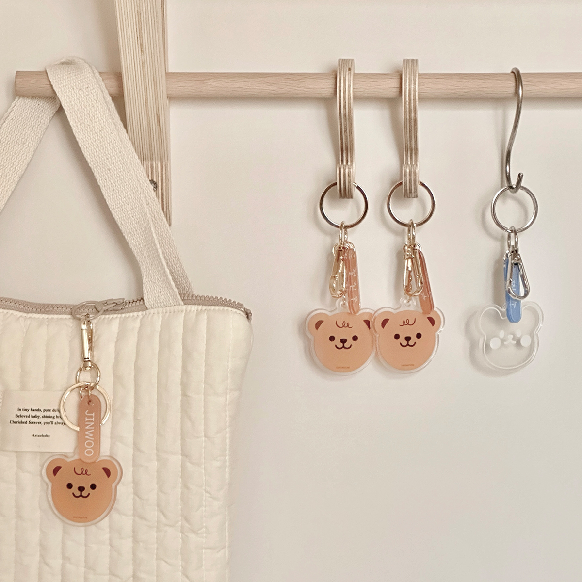 (117종) 아크릴 네임 키링 네임택 이름표 열쇠고리 자동차 골프 책가방 어린이집 선물