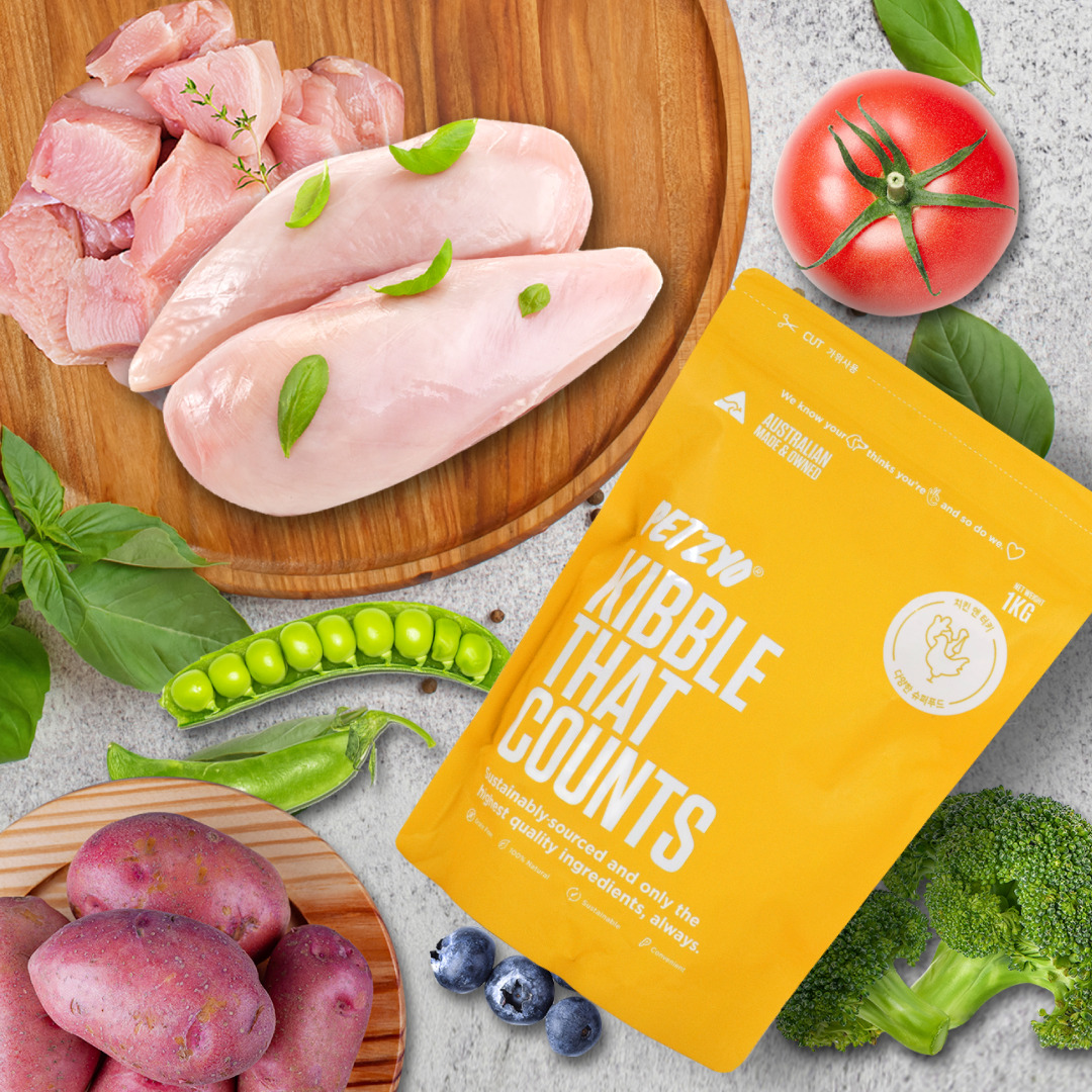 펫죠 키블댓카운트 호주 청정 영양 사료 1kg (연어/치킨/캥거루) - 상세 이미지 4