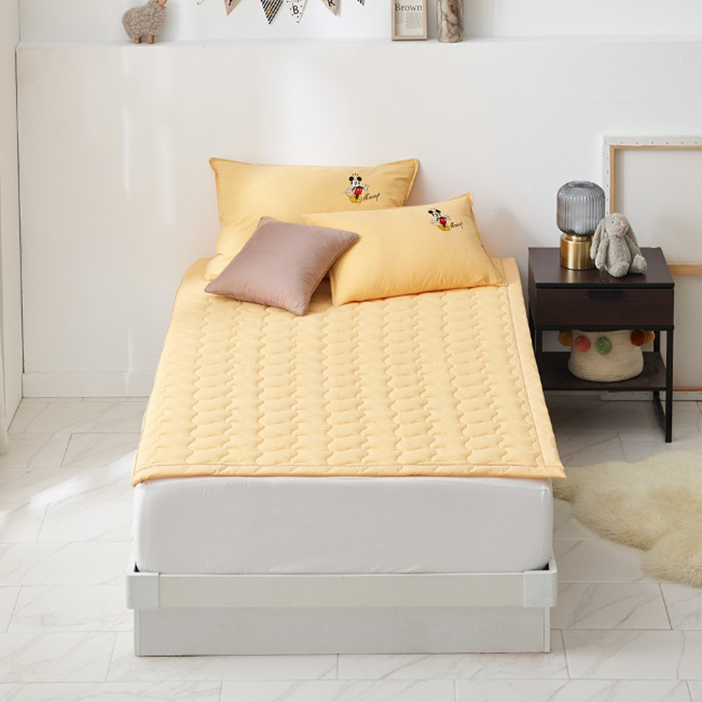 레노마홈 고밀도 워싱 면 100% 컬러팝 워싱 양면패드 레드 옐로우