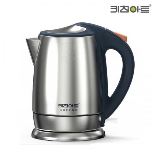 키친아트 퀸즈 전기주전자 스텐주전자 1.8L 네이비컬러
