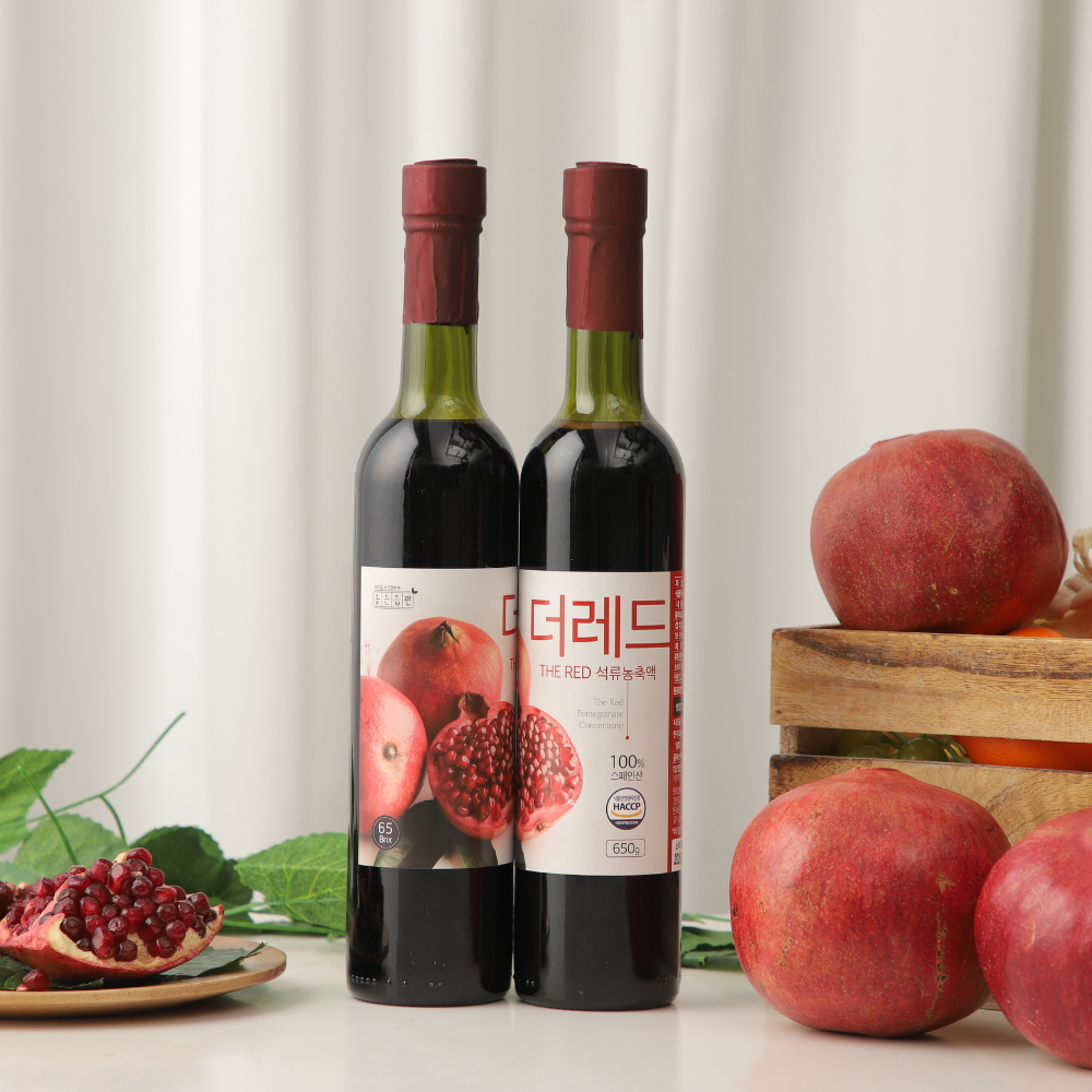 좋은습관 더레드 석류즙 100% 석류농축액 원액 액기스 주스 650ml, 1개