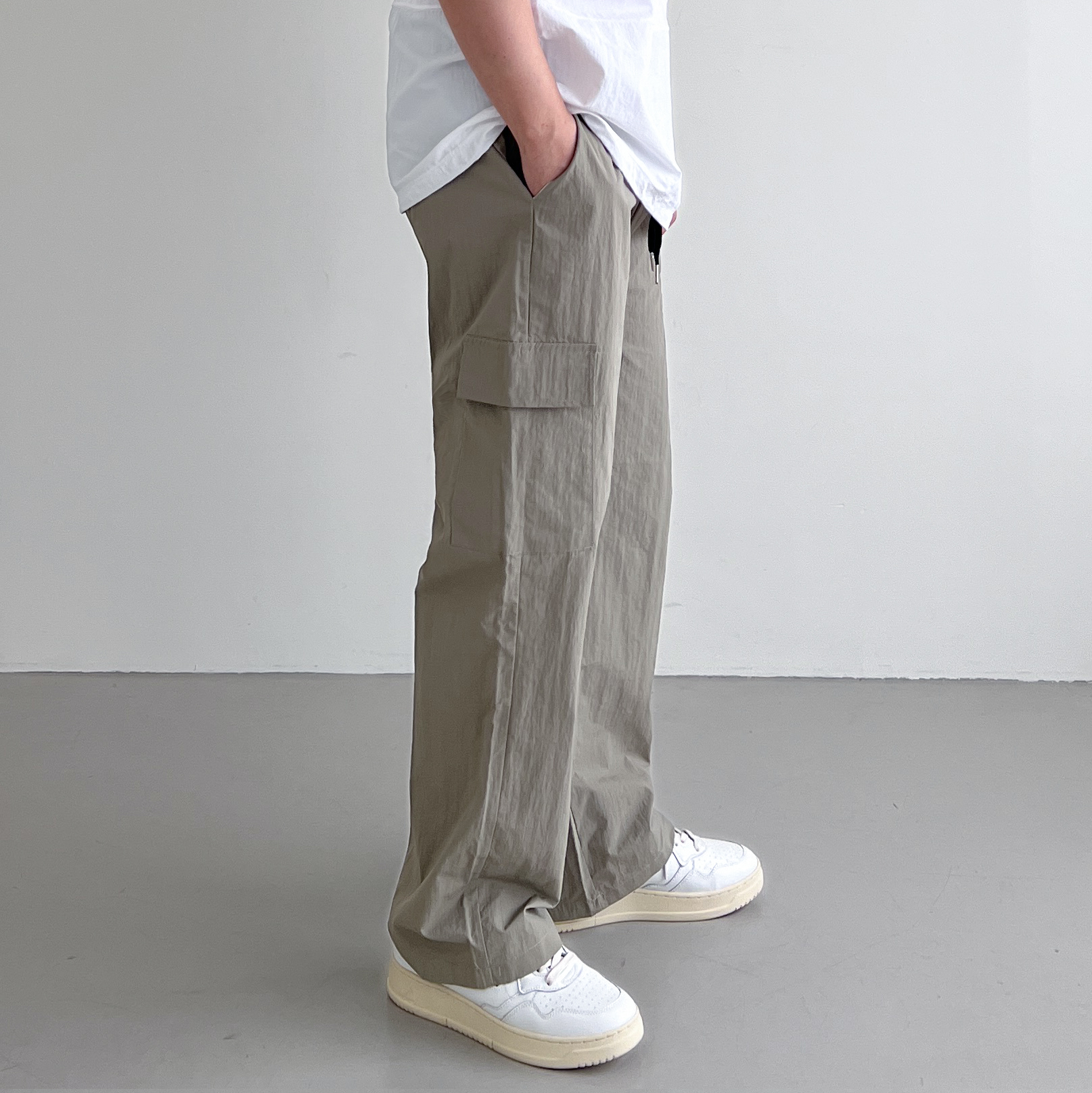 나일론카고팬츠 남자바스락바지 통큰바지 - 상세 이미지 3
