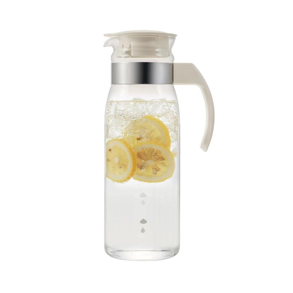 하리오 내열유리 냉장고 물병 RPLN-14 1400ml 화이트 - 상품 이미지