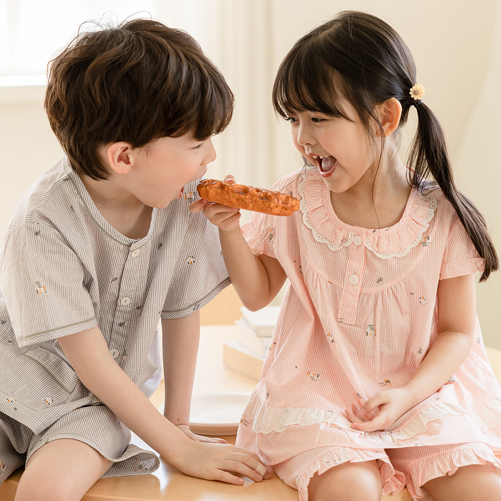 여아 남아 잠옷 키즈 어린이 초등 주니어 파자마 M포레스트(순면) - 상세 이미지 3
