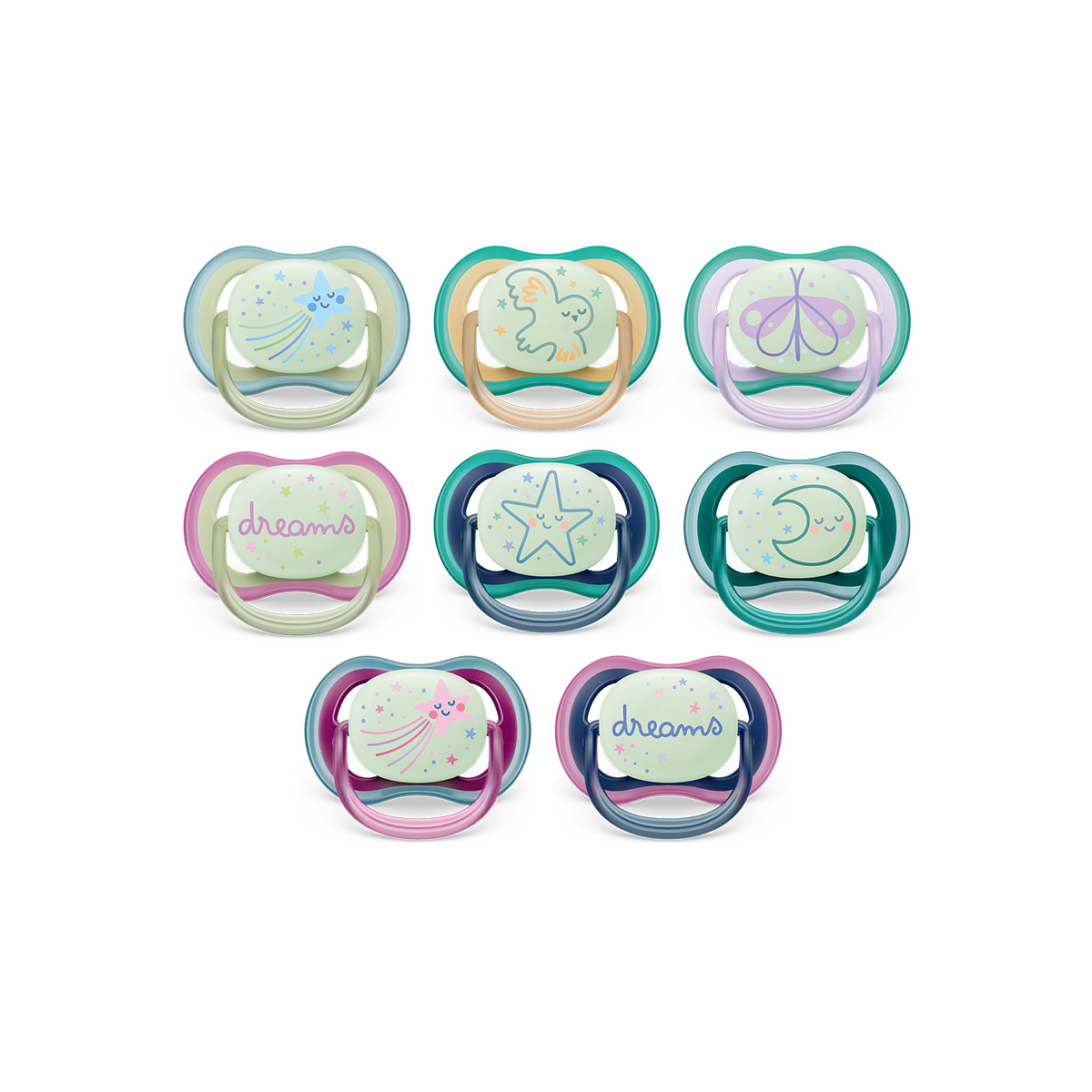 [+2,026적립]필립스아벤트 국민쪽쪽이 2P 울트라 에어 야광 신생아 공갈 젖꼭지 (케이스포함)