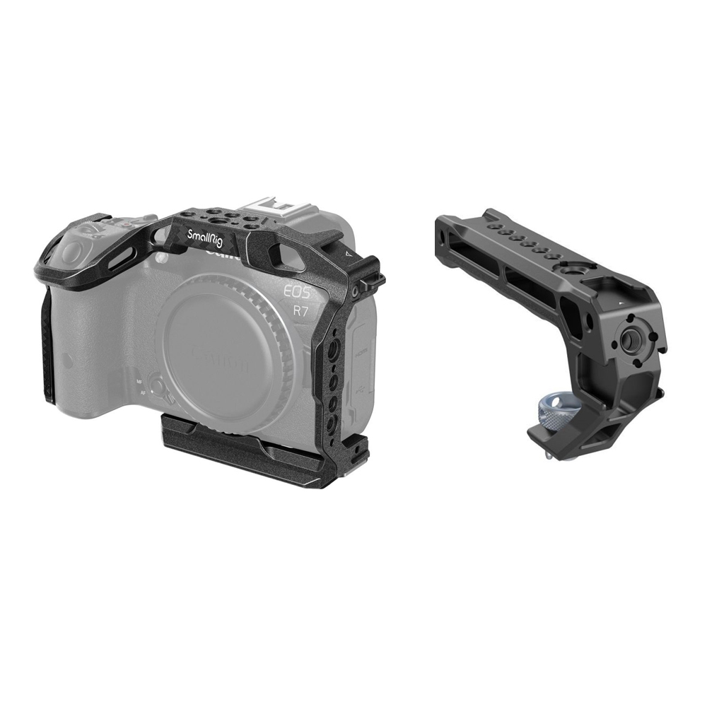 스몰리그 캐논 블랙맘바 EOS R7 케이지 ARRI 로케이팅 탑핸들 키트 4003B+3765 - 상품 이미지