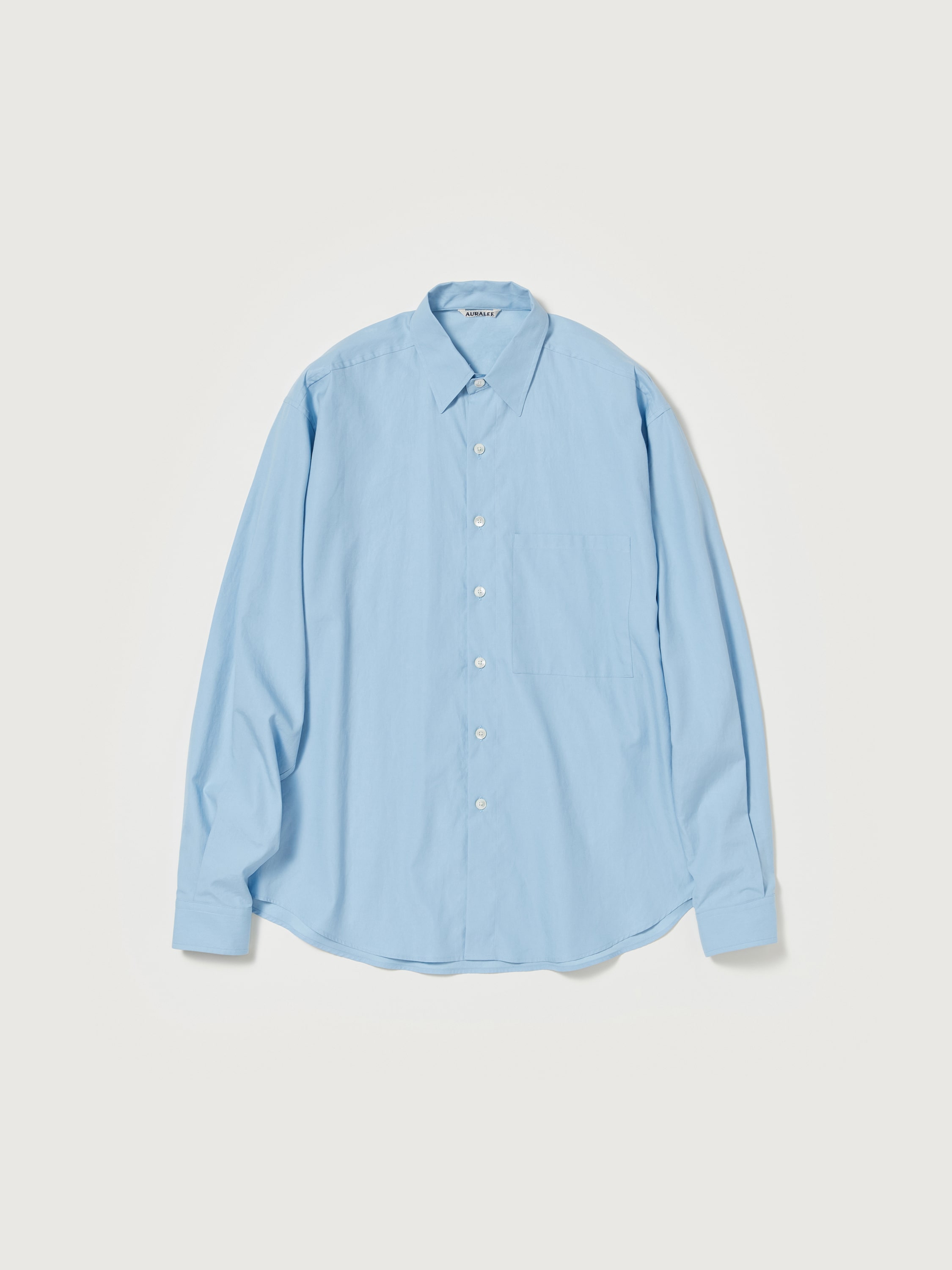 오라리 AURALEE A24SS02TN 워시드 셔츠 FINX TWILL BIG SHIRT - 상세 이미지 4