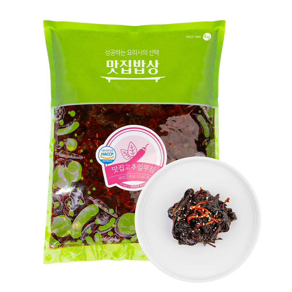 곰테이블 맛집밥상 매콤한 한식 대용량 전통고추잎무침 4kg - 상세 이미지 3