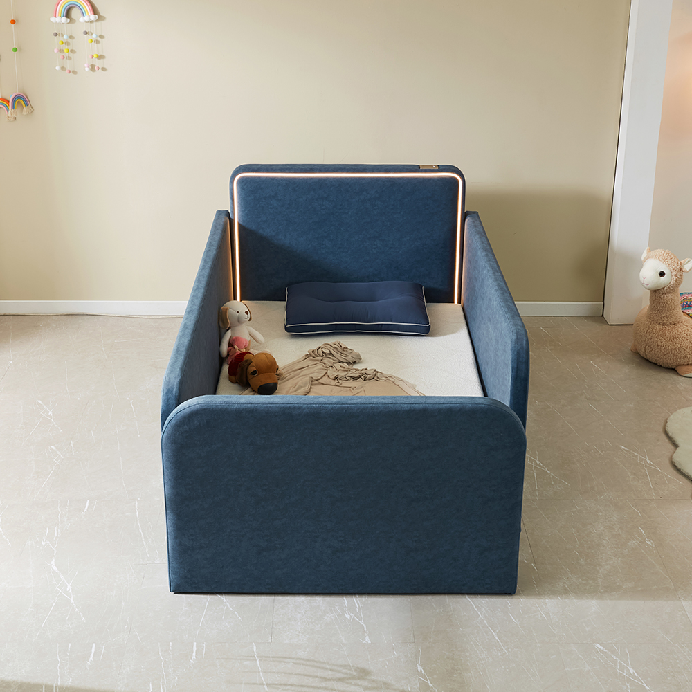 페라모 친환경 자재 갤럭시 조명 저상형 데이베드 아기 침대 프레임 SS + 안전가드 3개