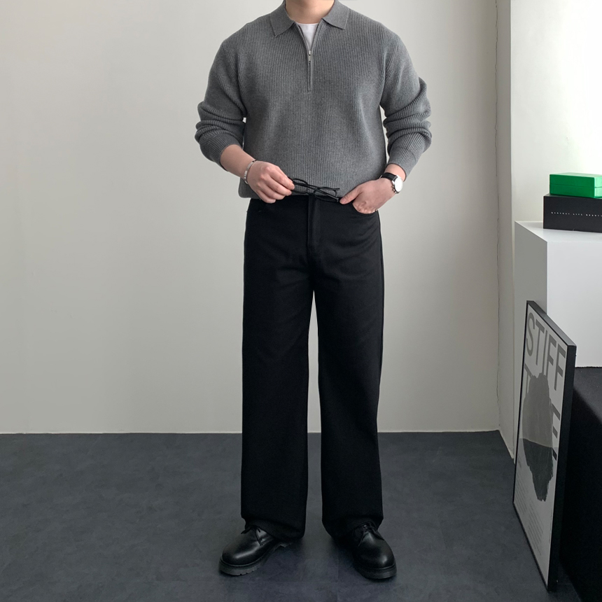 치노팬츠 남자와이드팬츠 백바지 면바지 - 상세 이미지 4