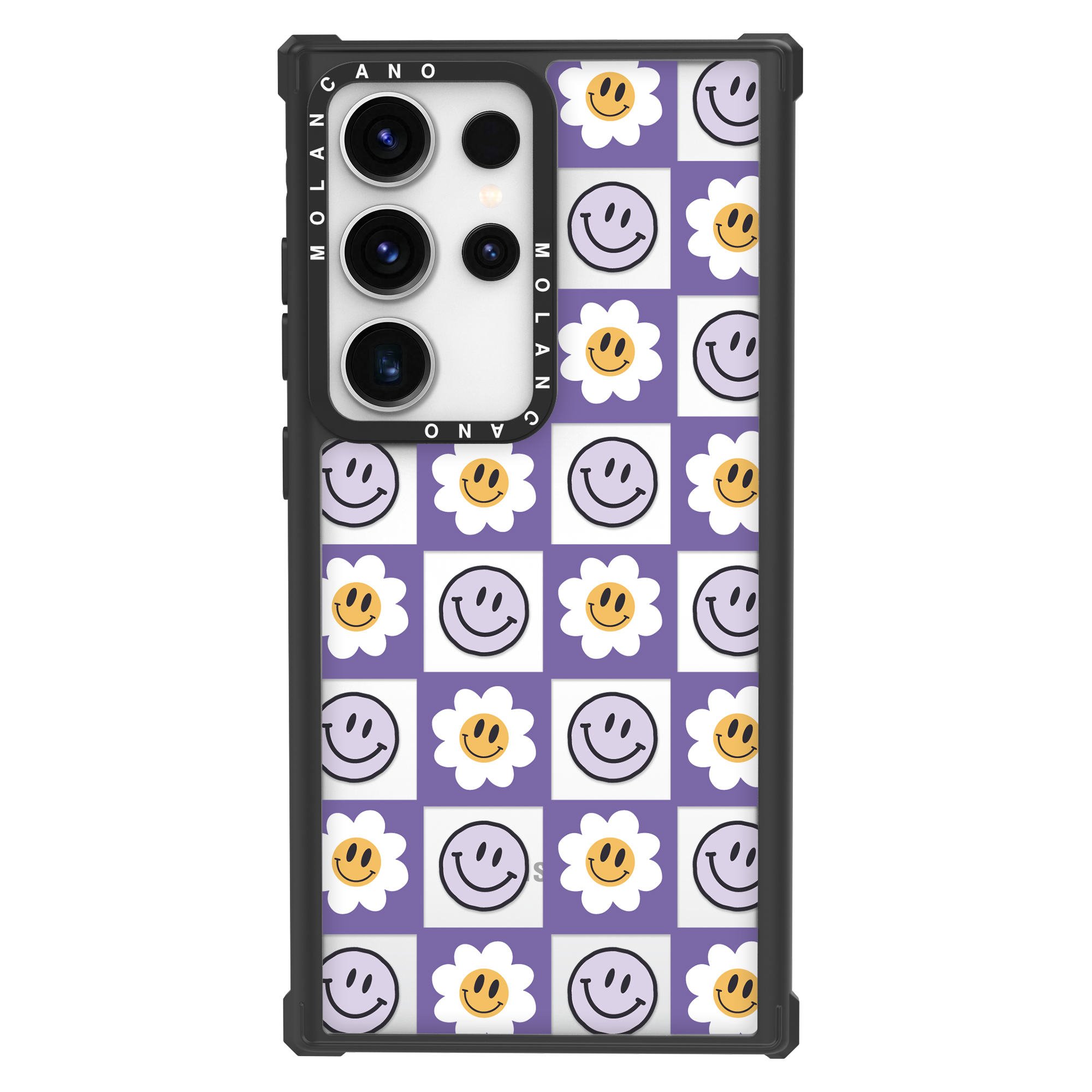 모란카노 갤럭시 S24 울트라 임팩트 스마일 하트 디자인 투명 범퍼 플러스 휴대폰 케이스 데이지스마일 - 상세 이미지 3