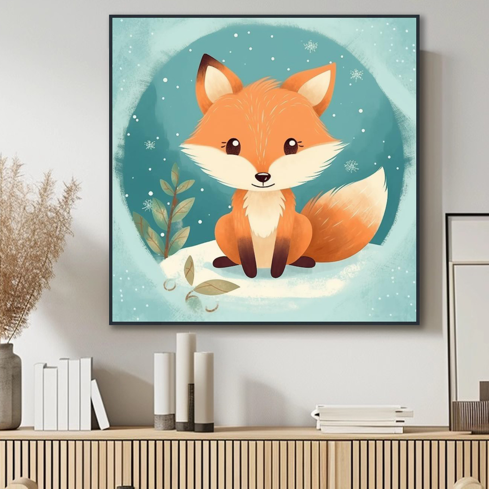 달빛여우의꿈 80cm x 80cm 무광화이트 알루미늄액자 - 상세 이미지 5