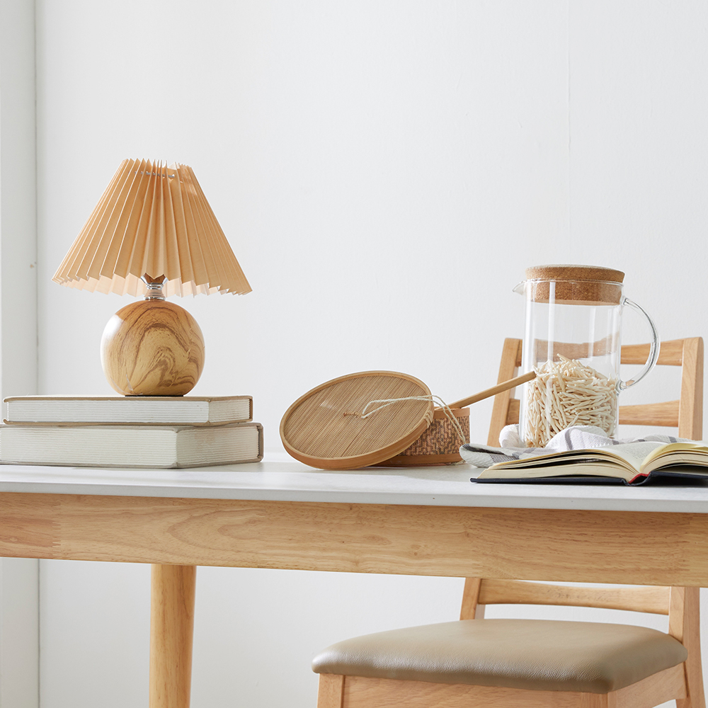 로얄 포세린 단면 세라믹 고무나무 원목 6인용 식탁세트 3인벤치1개+의자3