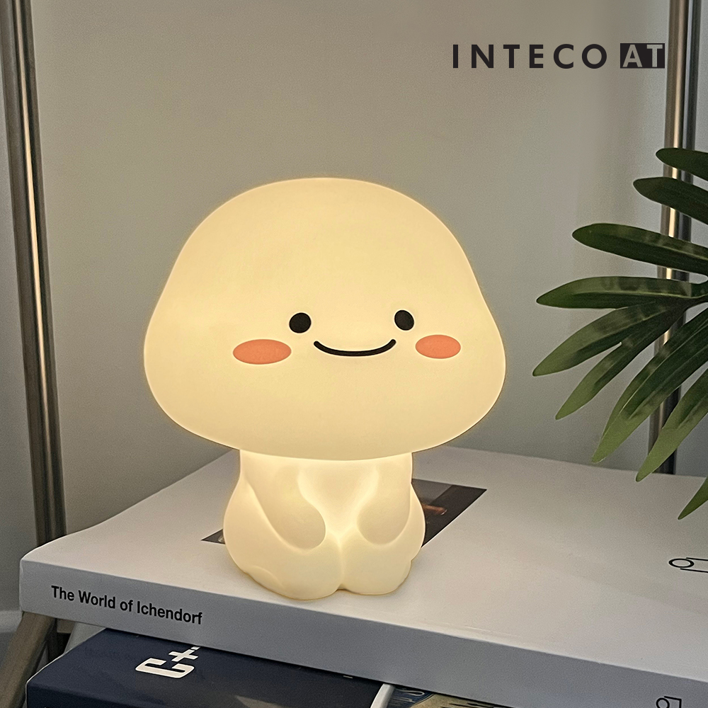[보프렌즈] 볼빨간 머쉬룸 무선 터치 실리콘 LED 충전식 무드등 - 상세 이미지 4