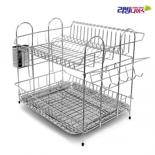 리빙나이스 식기건조대 2단 디럭스 - 상품 이미지