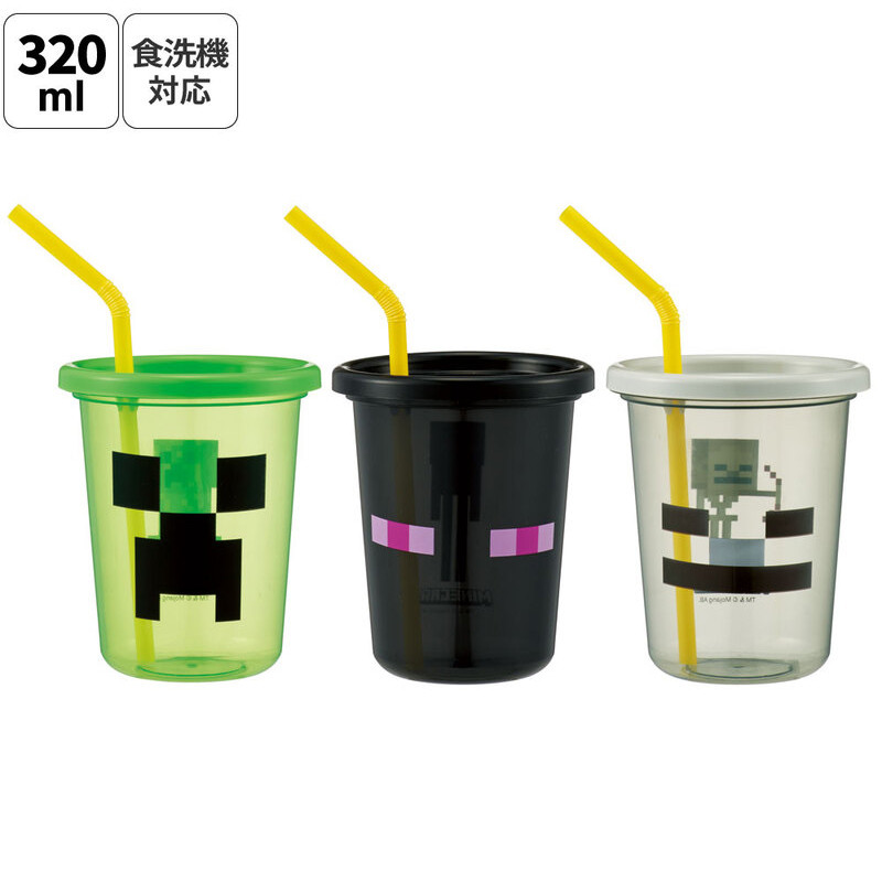 스케이터 마인크래프트 캐릭터 빨대컵 3세트 320ml SIH3ST - 주방·식기 - 하카타몰