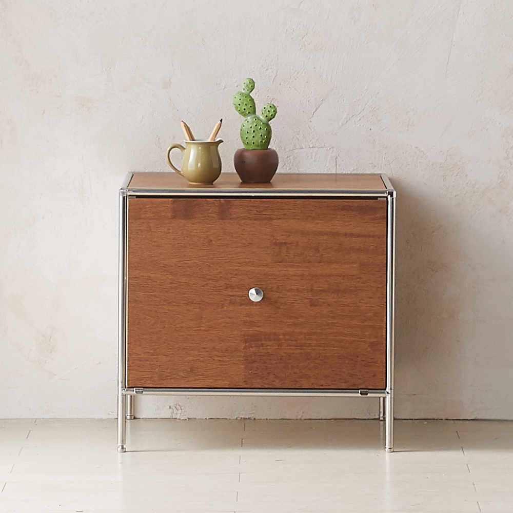 이노센트 스틸라 원목 미드센츄리 1단 모듈 협탁 서랍형 i104200