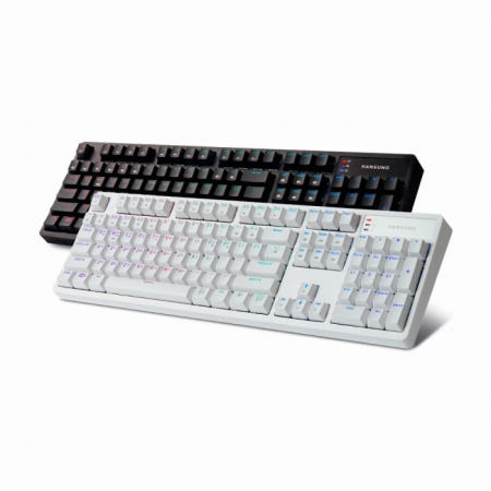 한성컴퓨터 GTune GK638 Optic RGB 축교환 광축 게이밍 (블랙, 클릭)