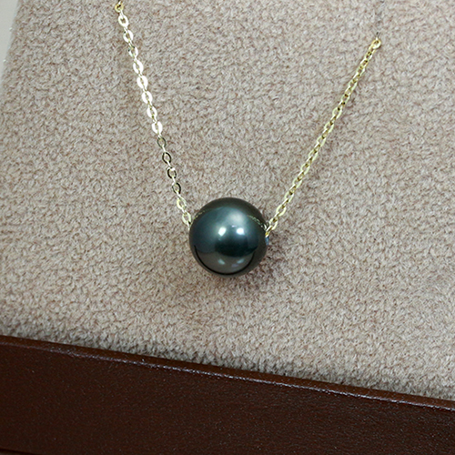 14k 18k 타히티 흑진주 목걸이 9~10mm - 상세 이미지 2