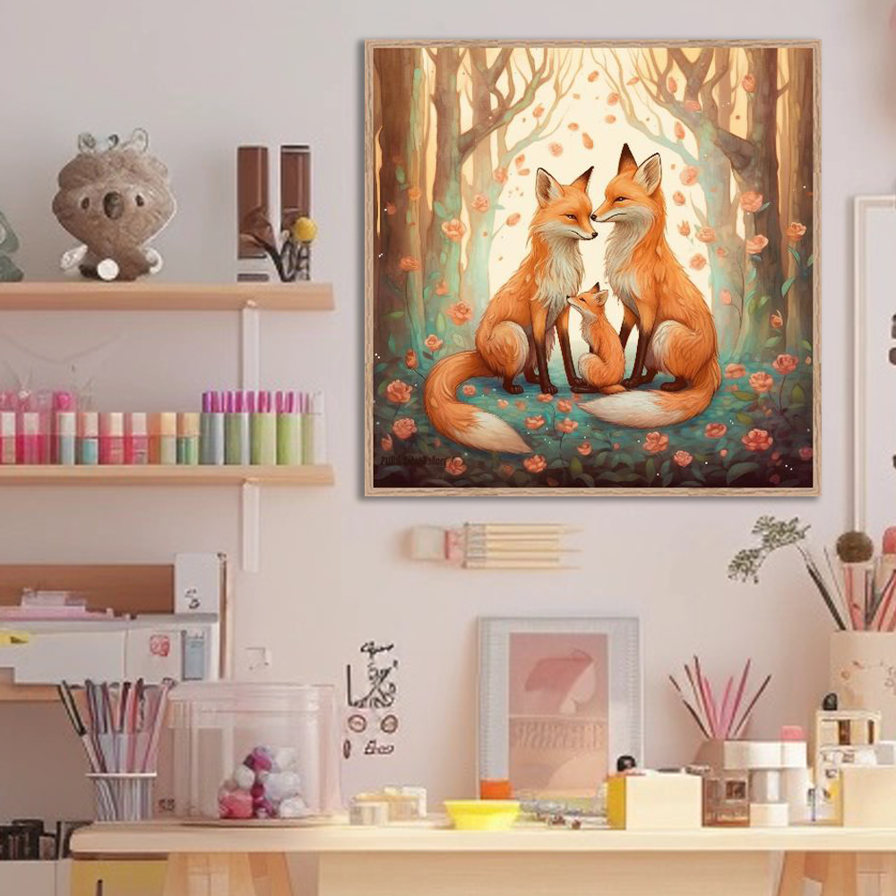 달빛여우의꿈 80cm x 80cm 무광화이트 알루미늄액자 - 상세 이미지 2