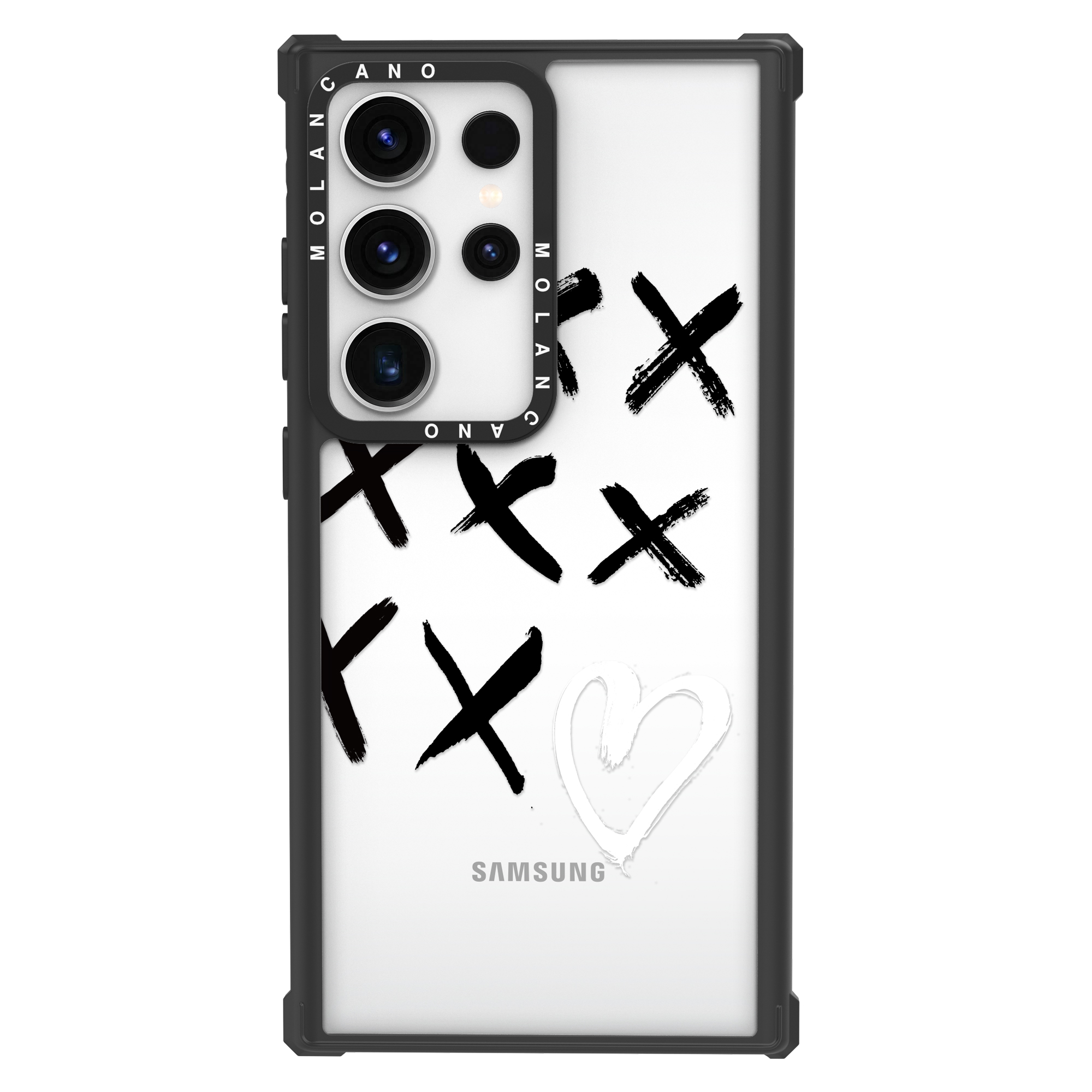 모란카노 갤럭시 S22 울트라 임팩트 스마일 하트 디자인 투명 범퍼 휴대폰 플러스 케이스 데이지스마일 - 상세 이미지 3