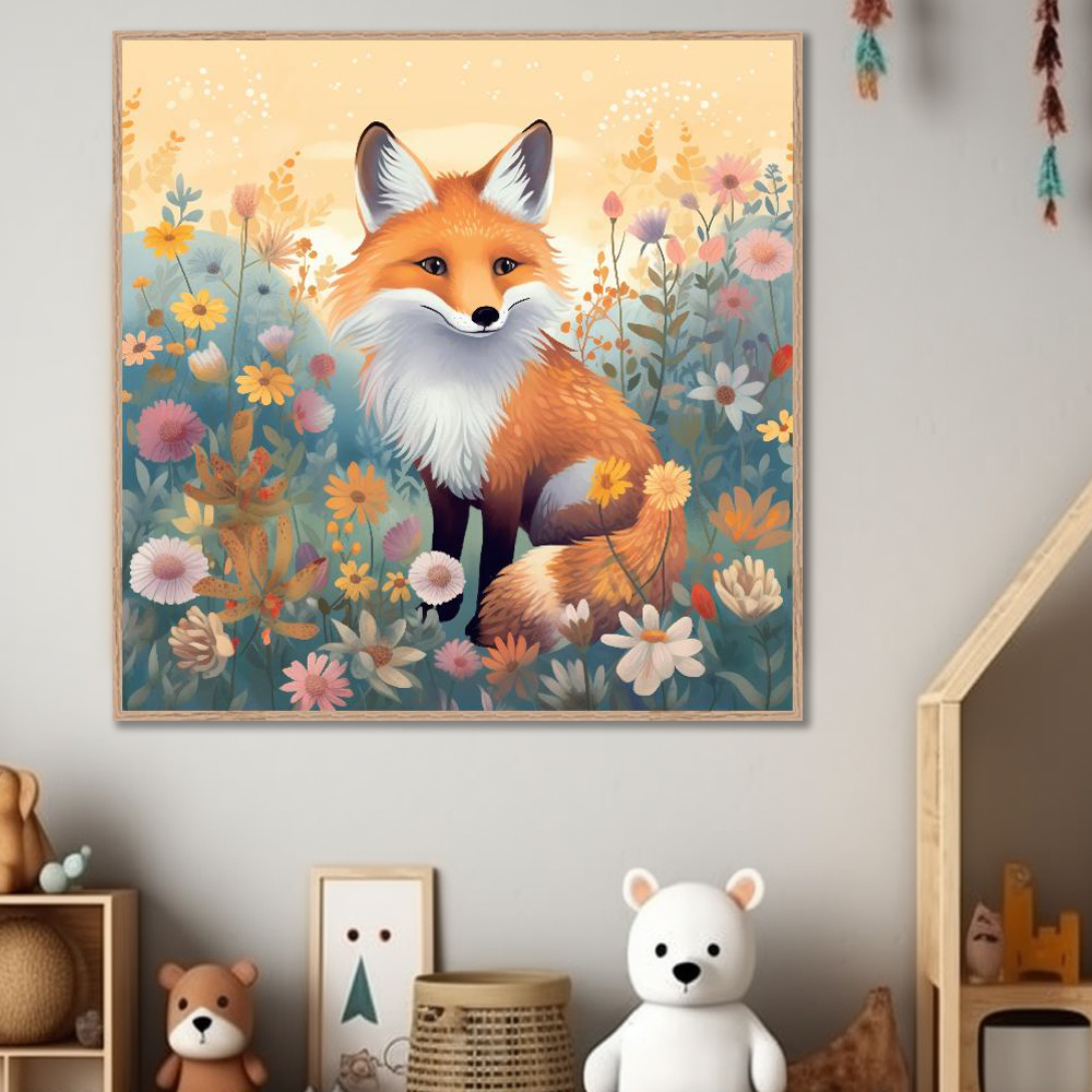 달빛여우의꿈 80cm x 80cm 무광화이트 알루미늄액자 - 상세 이미지 3