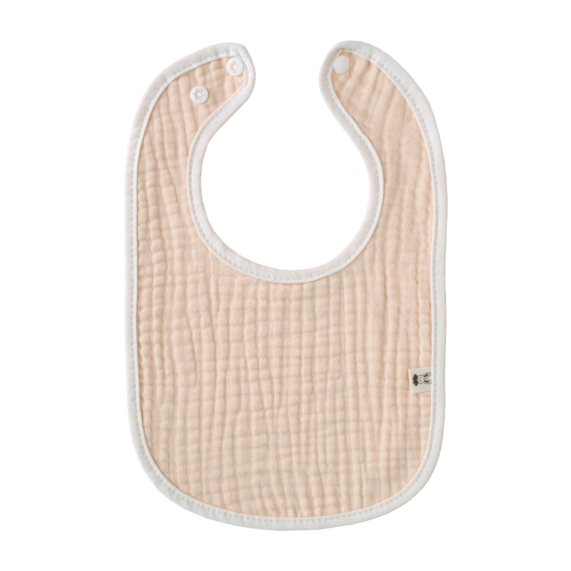 [바니블라썸] 4중요루거즈 턱받이 아기 빕 신생아 유아 이유식턱받이 베이지거즈(여름용)