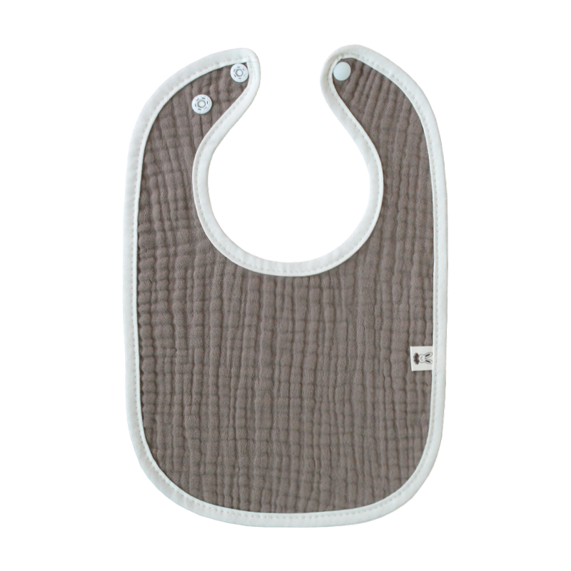 [바니블라썸] 4중요루거즈 턱받이 아기 빕 신생아 유아 이유식턱받이 베이지거즈(여름용)