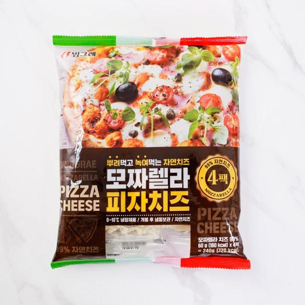 빙그레 모짜렐라 치즈 240g, 5개 - 상품 이미지