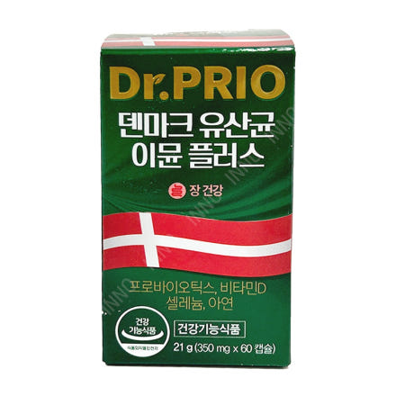 닥터프리오 덴마크 유산균 이뮨 플러스 350mg x 60캡슐 in