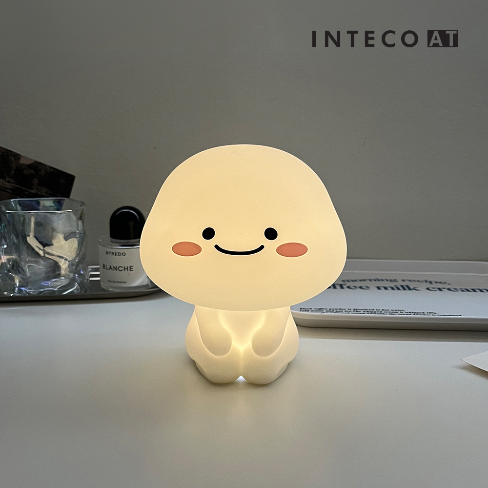 [보프렌즈] 볼빨간 머쉬룸 무선 터치 실리콘 LED 충전식 무드등 - 상세 이미지 2