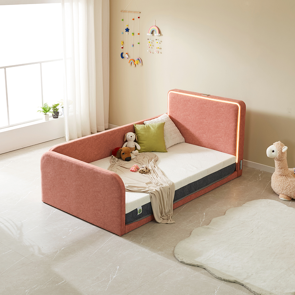 페라모 친환경 자재 갤럭시 조명 저상형 데이베드 아기 침대 프레임 SS + 안전가드 3개