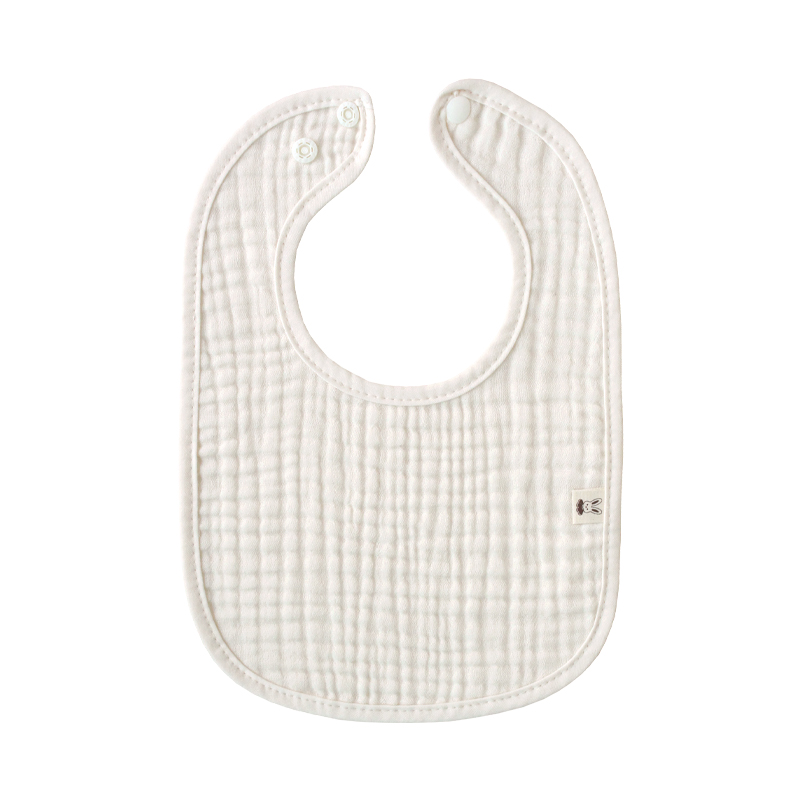 [바니블라썸] 4중요루거즈 턱받이 아기 빕 신생아 유아 이유식턱받이 베이지거즈(여름용)