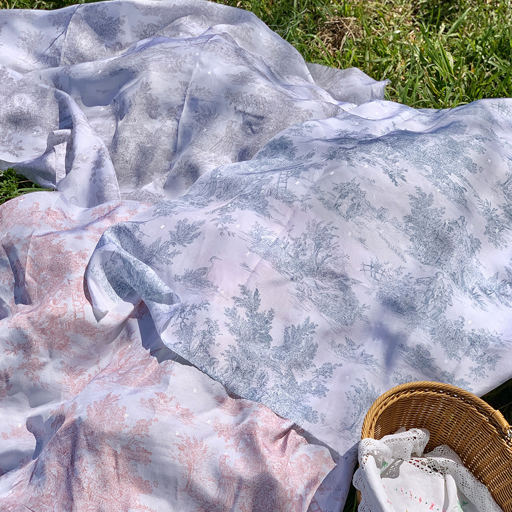 더블유패브릭 프랑스 인견 뜨왈 빈티지 냉감이불 쿨링 매트 홈패브릭 원단 천가게