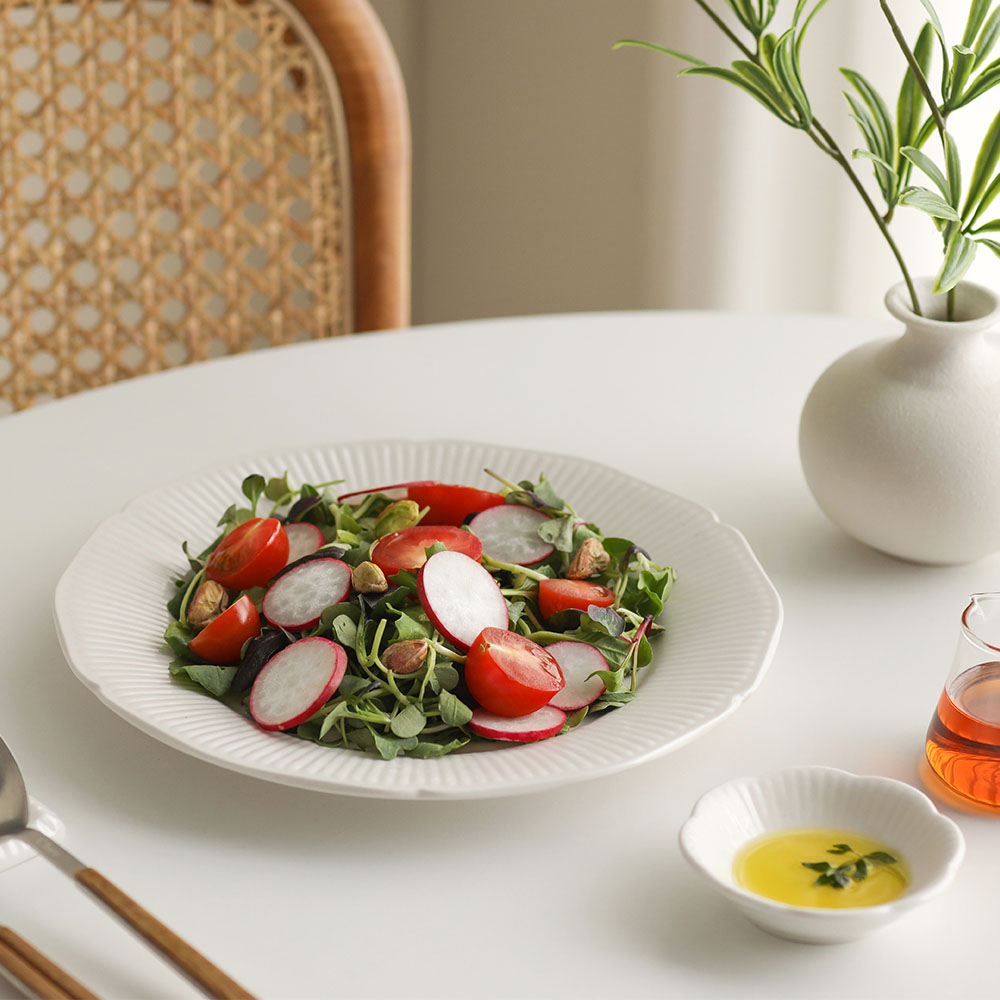 윤도자기 순백 화이트 국산 6인 그릇세트 37P 신혼식기