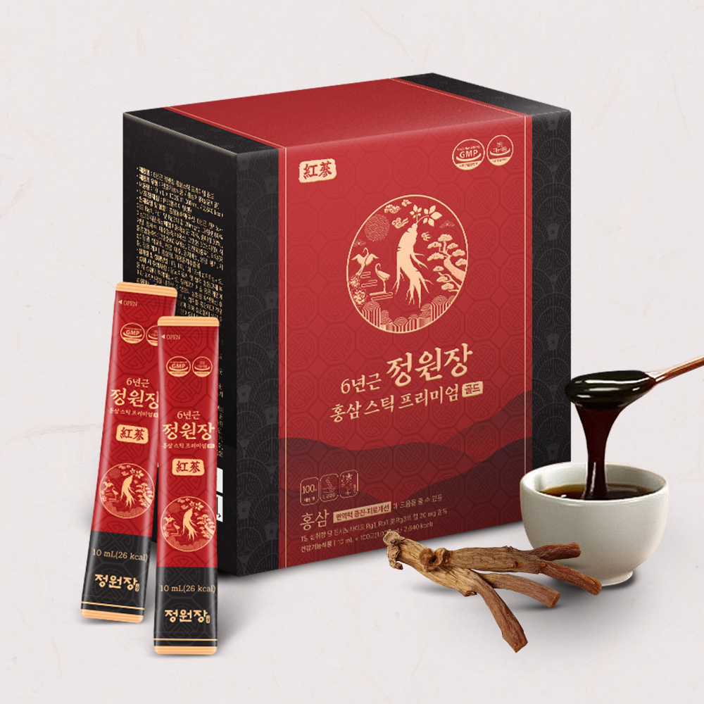 정원장 6년근 홍삼 스틱 프리미엄 골드 진세노이드액 1kg, 3개 - 상세 이미지 3
