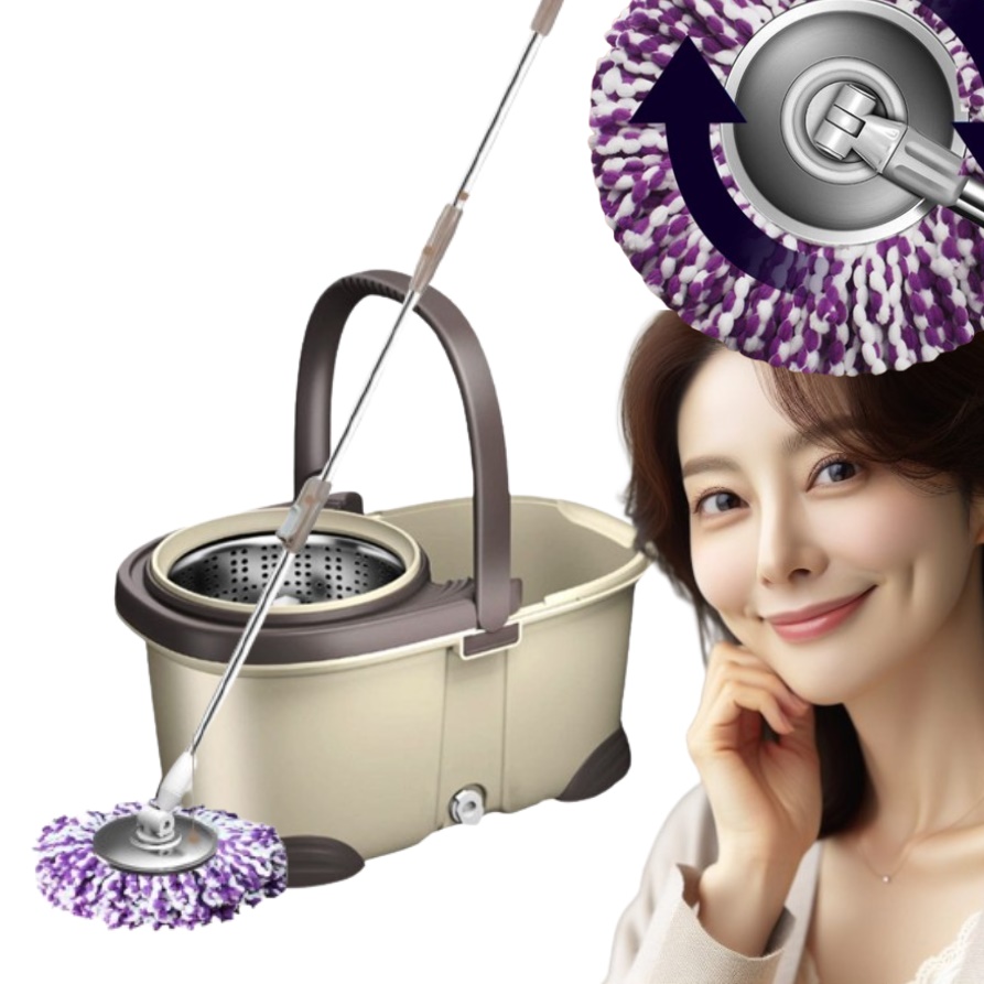 빨아쓰는 돌돌이 물걸레 청소기 다기능 미니 대걸레 돌돌이 걸레