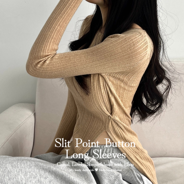 [슬림/섹시/언발] 쫀쫀 슬림 허리포인트 섹시 티셔츠 - 5color - 상세 이미지 4